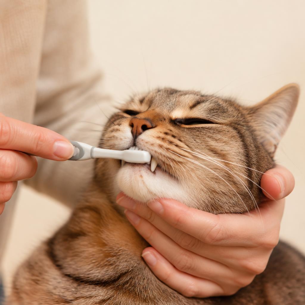 Illustration for How to Brush Your Cat’s Teeth