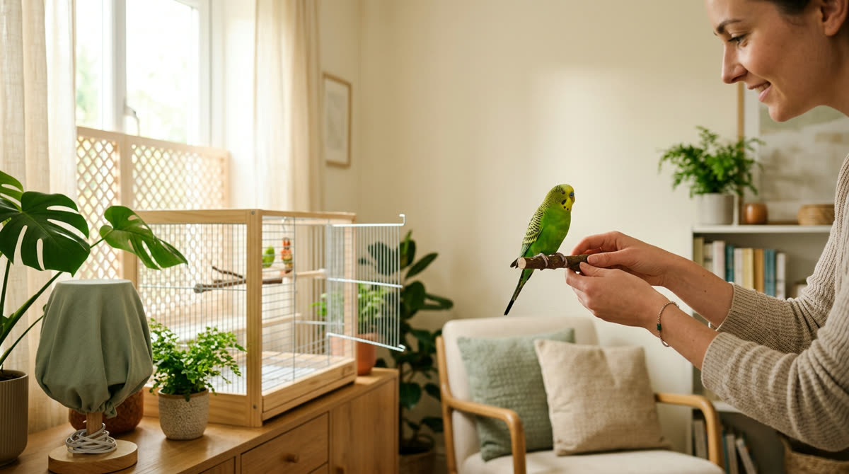 Illustration for How to Bird-Proof a Room Before Free Flight Time