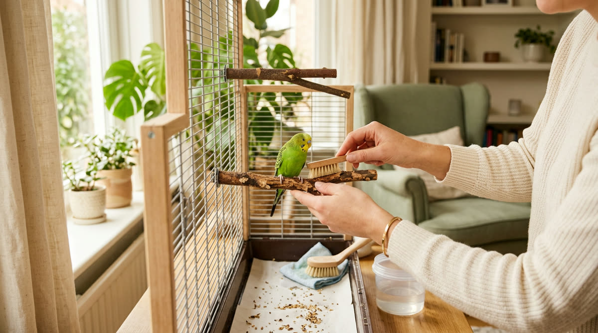 Illustration for How to Clean a Bird Cage Properly Every Week