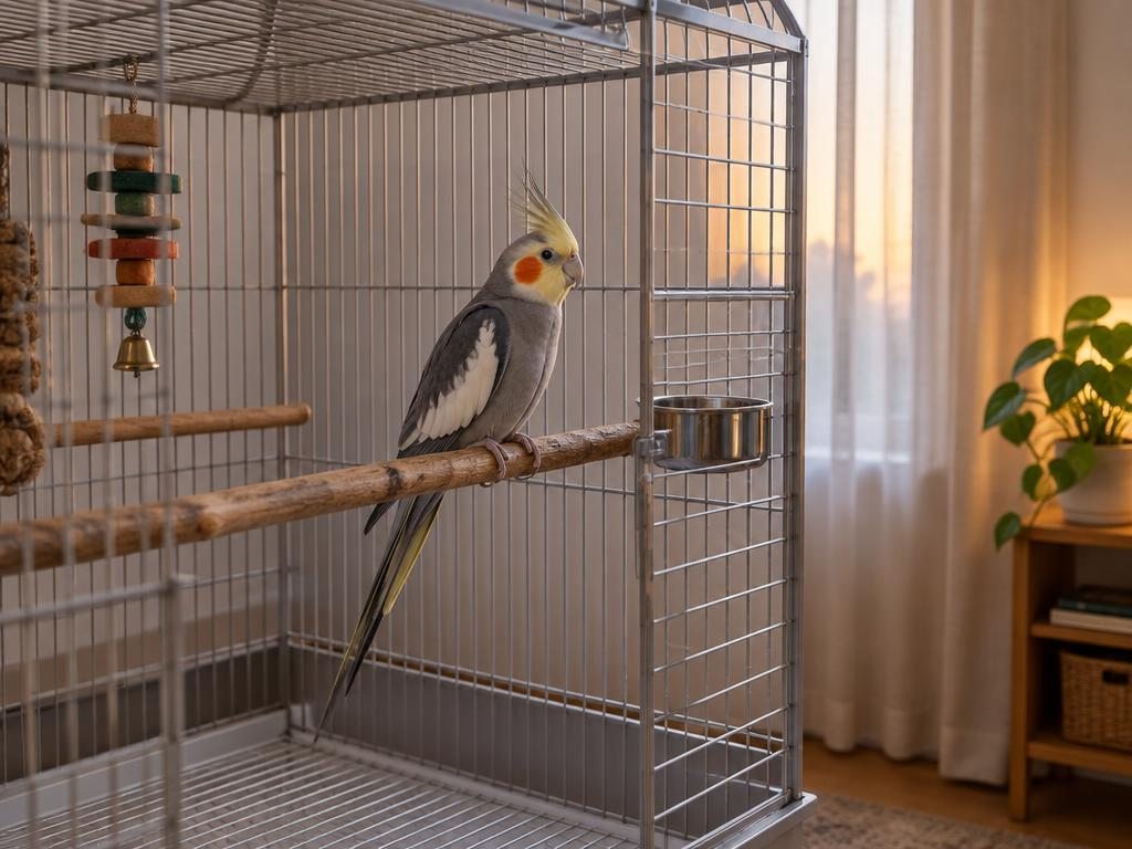Photo illustrating the guide: how to Create a Calm Sleep Routine for Your Pet Bird