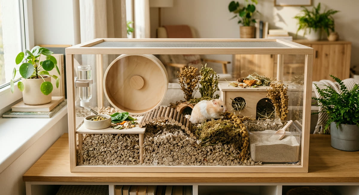 Illustration for How to Set Up a Hamster Cage Properly