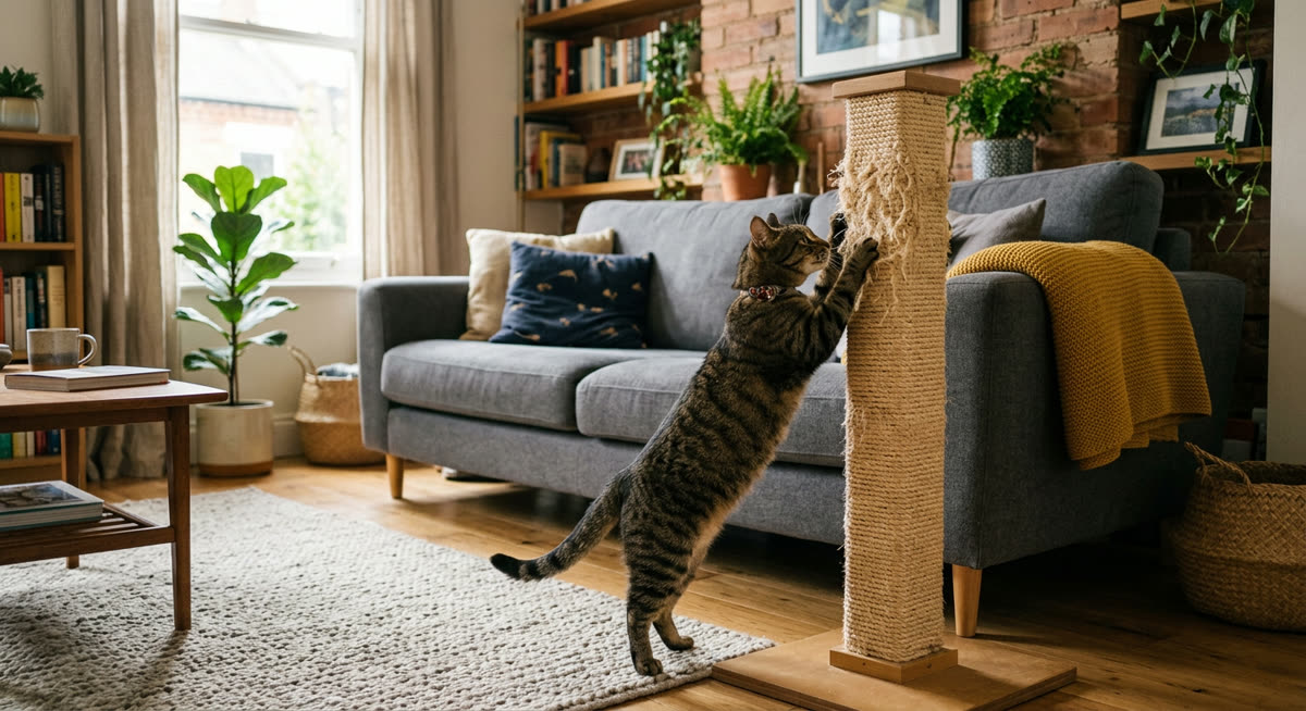 Photo illustrating the guide: how to Stop Your Cat from Scratching the Furniture