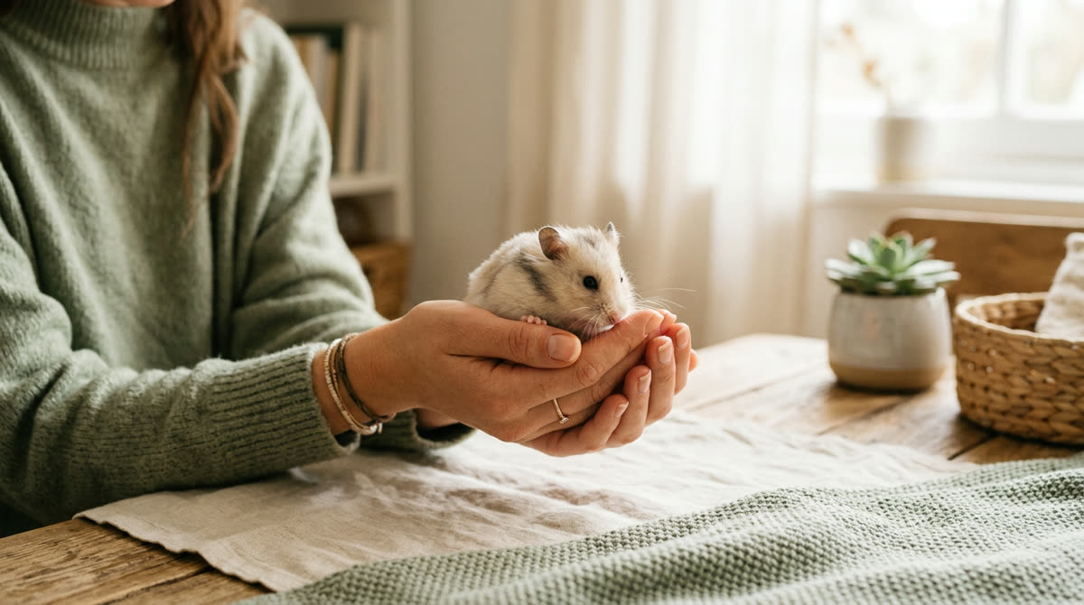 Illustration for How to Tame a Skittish Hamster by Hand