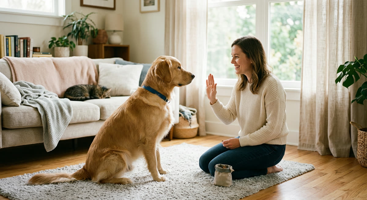 Illustration for How to Teach Your Dog to Stay