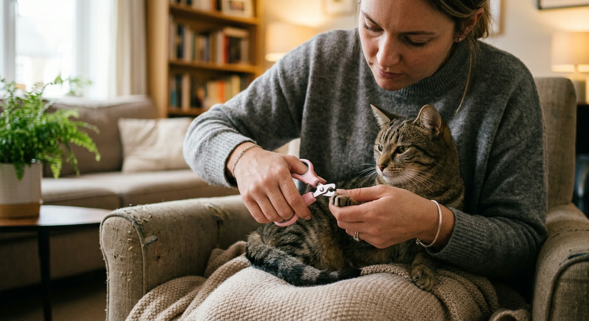 Photo illustrating the guide: how to Trim Your Cat's Claws Without Stress