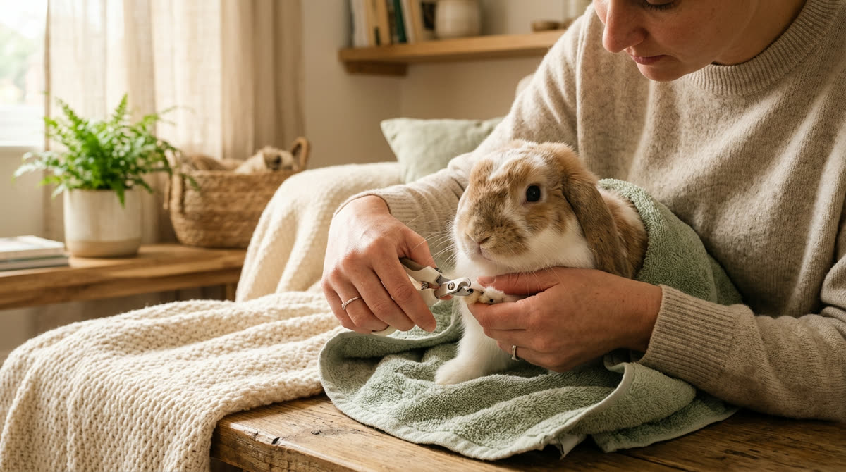Illustration for How to Trim a Rabbit's Nails Safely
